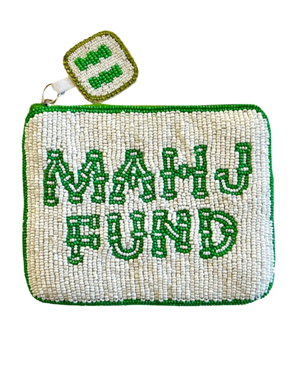 Mahjong Coin Purse, Mahj Fund Beaded Bag, Crack Bam Dots Racks